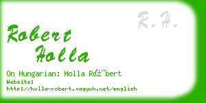 robert holla business card